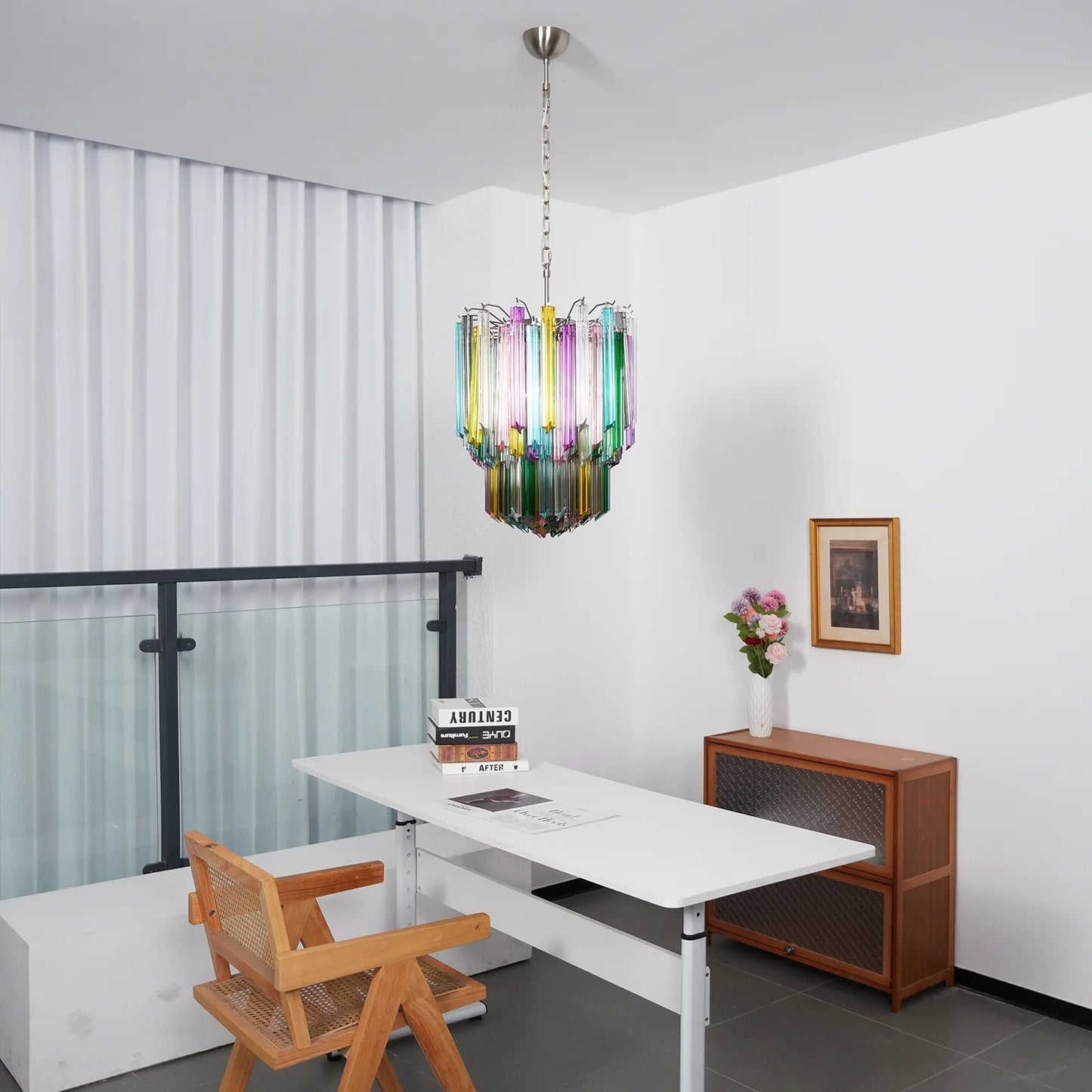 Prismatic Murano Colorful Chandelier - Nuvé