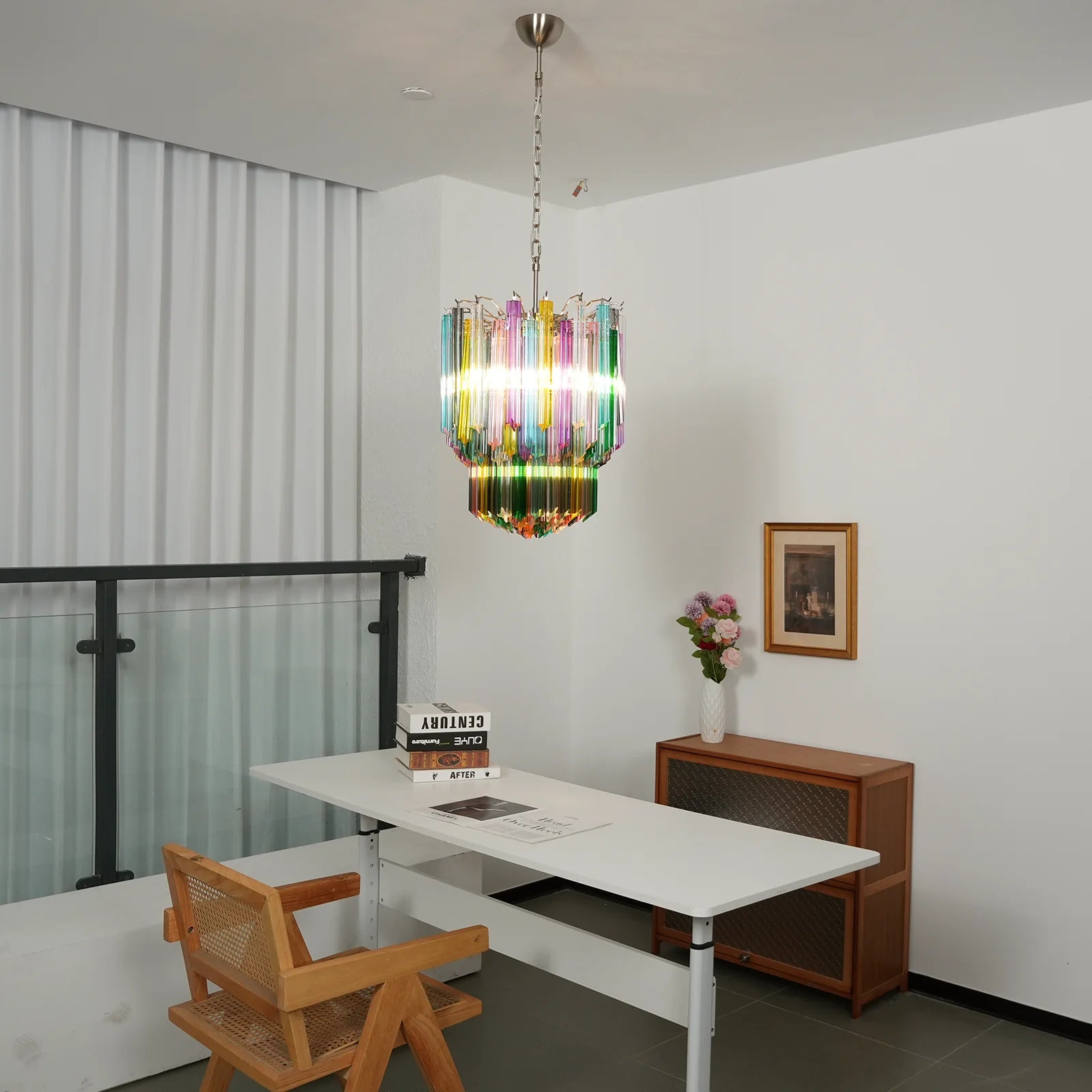 Prismatic Murano Colorful Chandelier - Nuvé