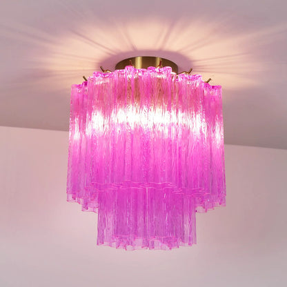 Purple Glass Tubes Murano Ceiling Lamp - Nuvé