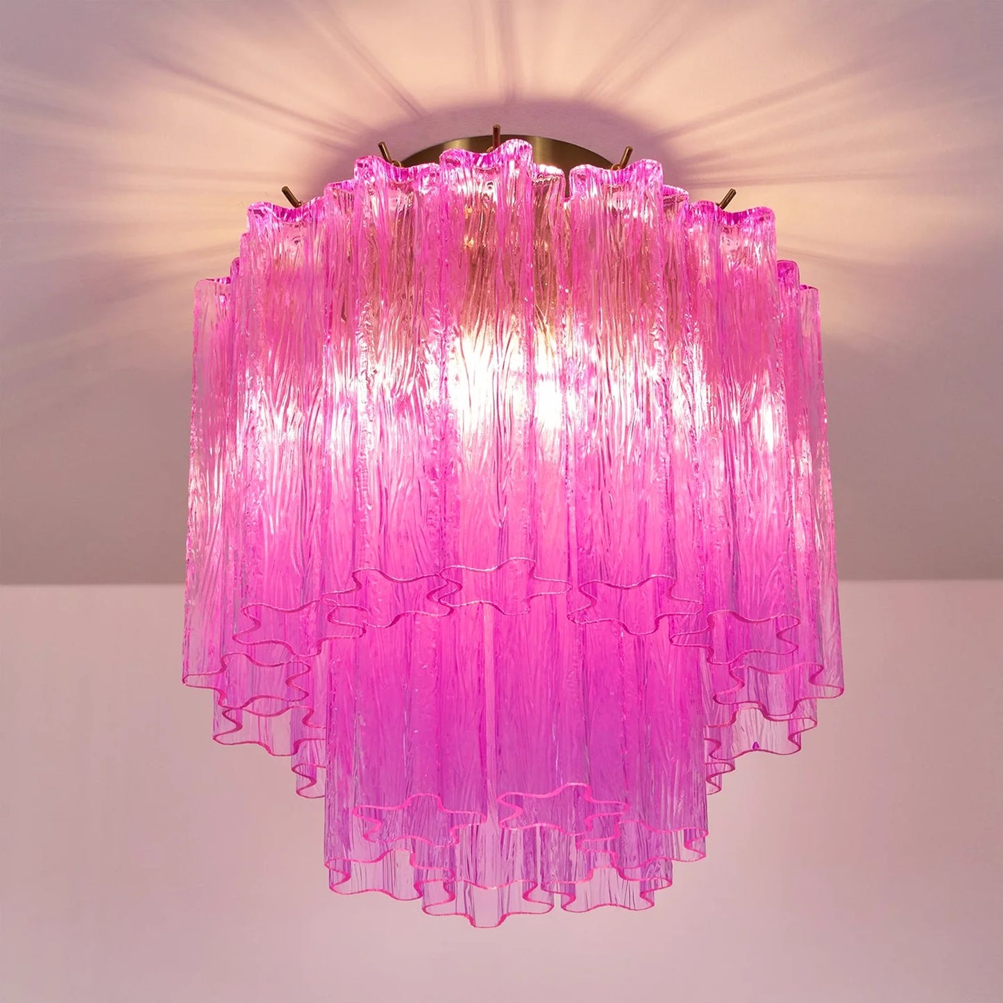 Purple Glass Tubes Murano Ceiling Lamp - Nuvé