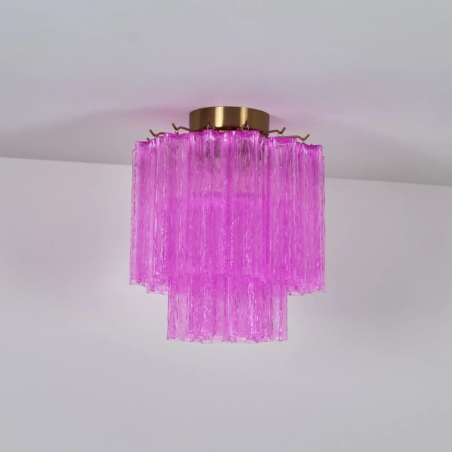Purple Glass Tubes Murano Ceiling Lamp - Nuvé