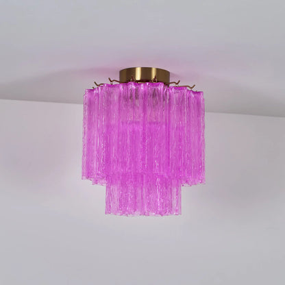 Purple Glass Tubes Murano Ceiling Lamp - Nuvé