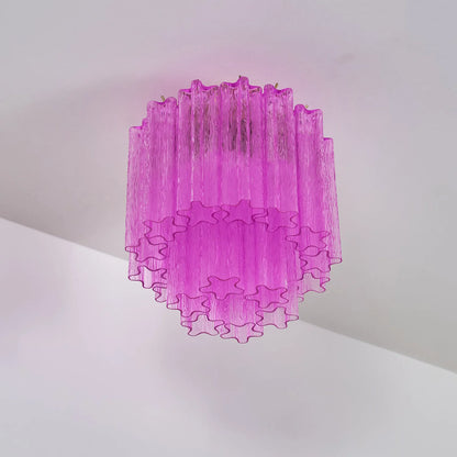 Purple Glass Tubes Murano Ceiling Lamp - Nuvé