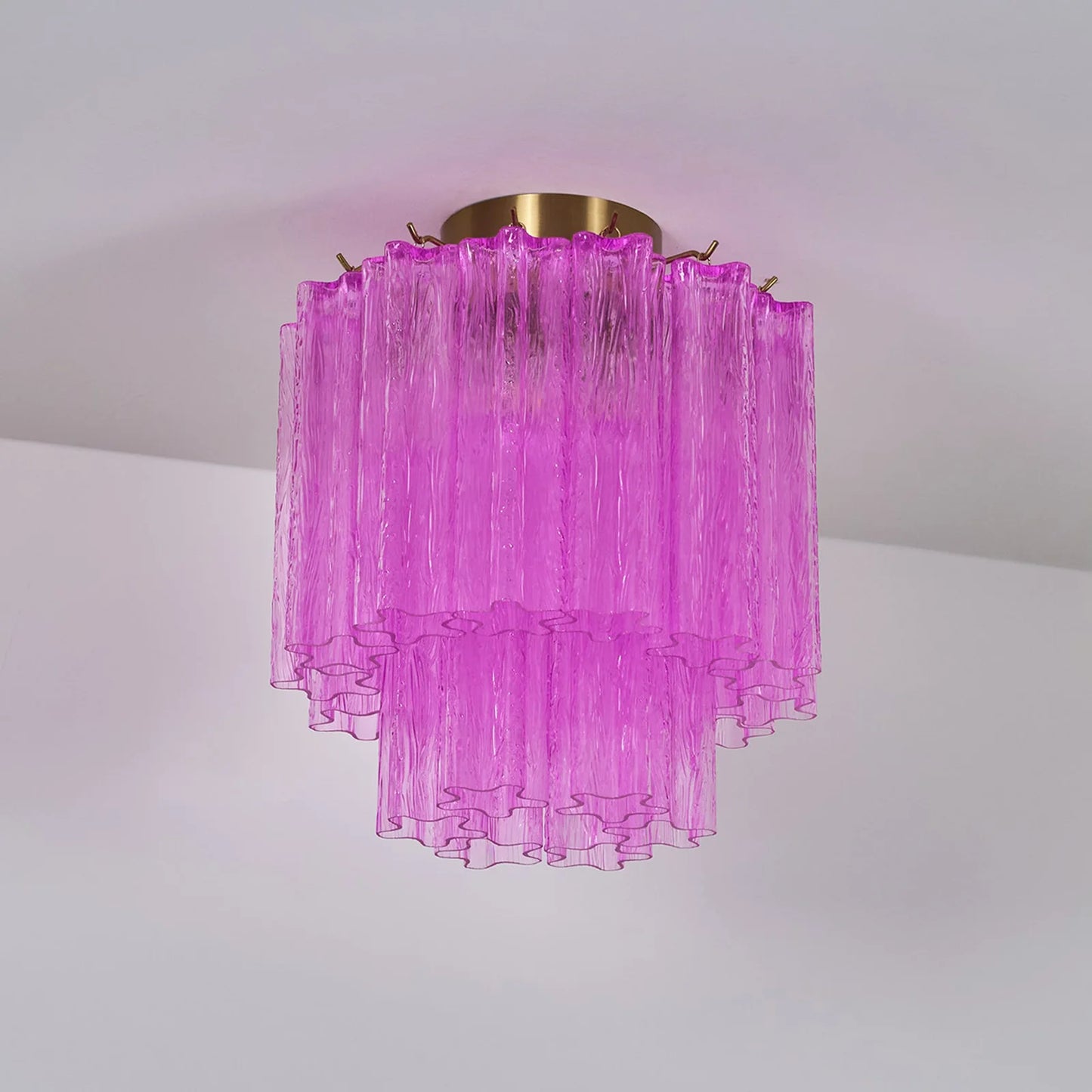 Purple Glass Tubes Murano Ceiling Lamp - Nuvé