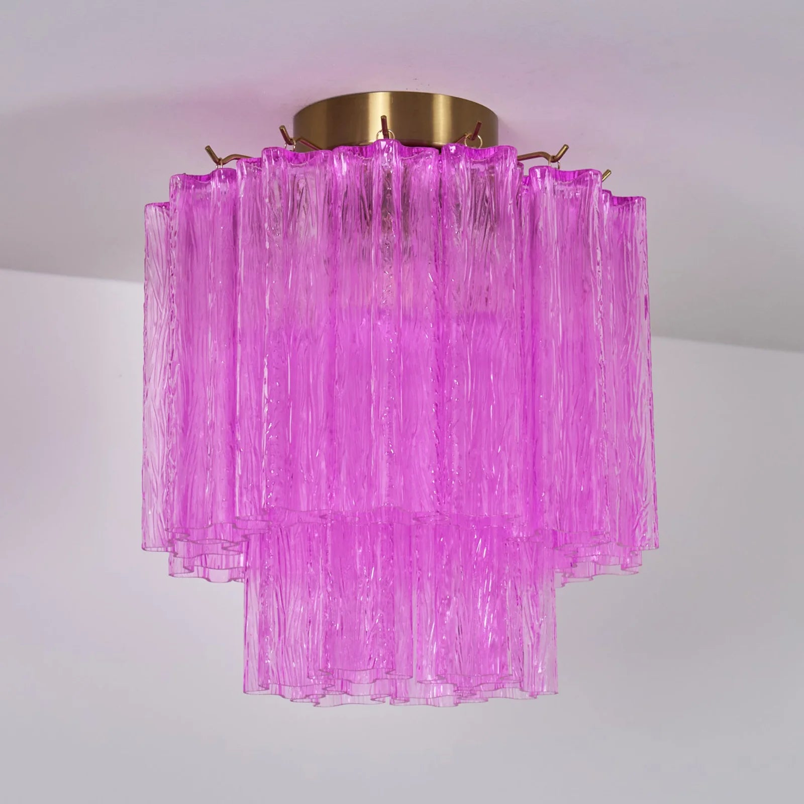 Purple Glass Tubes Murano Ceiling Lamp - Nuvé