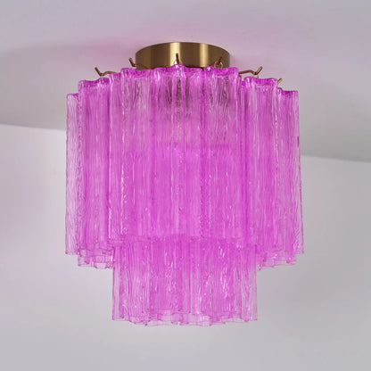 Purple Glass Tubes Murano Ceiling Lamp - Nuvé
