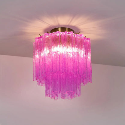 Purple Glass Tubes Murano Ceiling Lamp - Nuvé