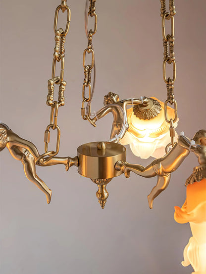 Putti Statuettes Brass Suspension - Nuvé