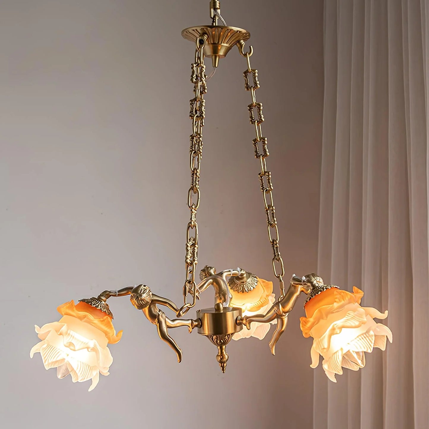 Putti Statuettes Brass Suspension - Nuvé