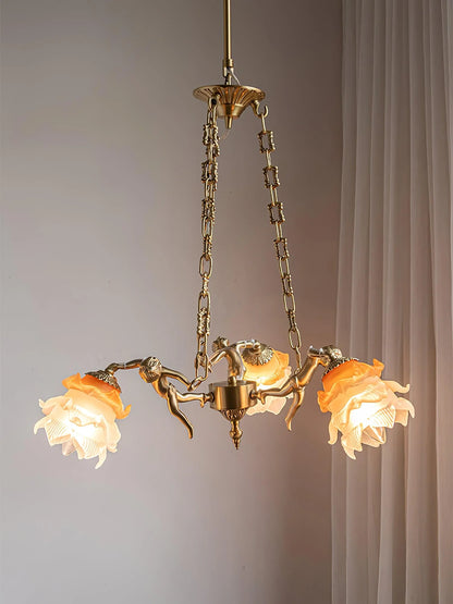 Putti Statuettes Brass Suspension - Nuvé