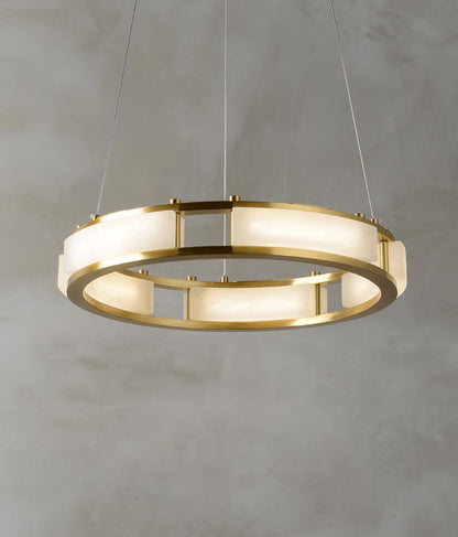 Round Qatar Alabaster Chandelier - Nuvé