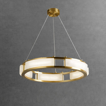Round Qatar Alabaster Chandelier - Nuvé