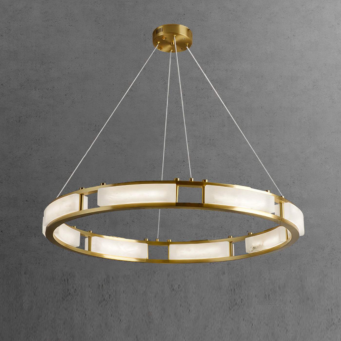 Round Qatar Alabaster Chandelier - Nuvé
