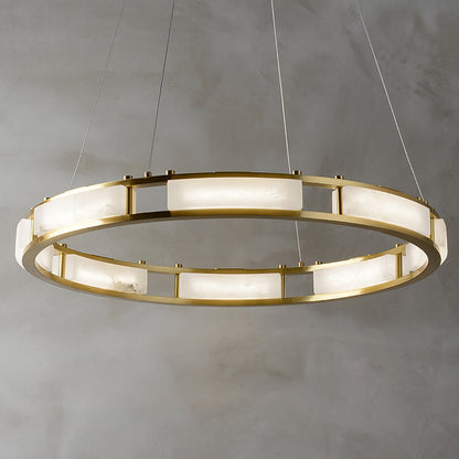 Round Qatar Alabaster Chandelier - Nuvé