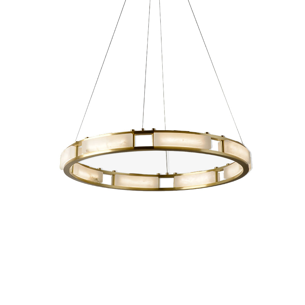 Round Qatar Alabaster Chandelier - Nuvé