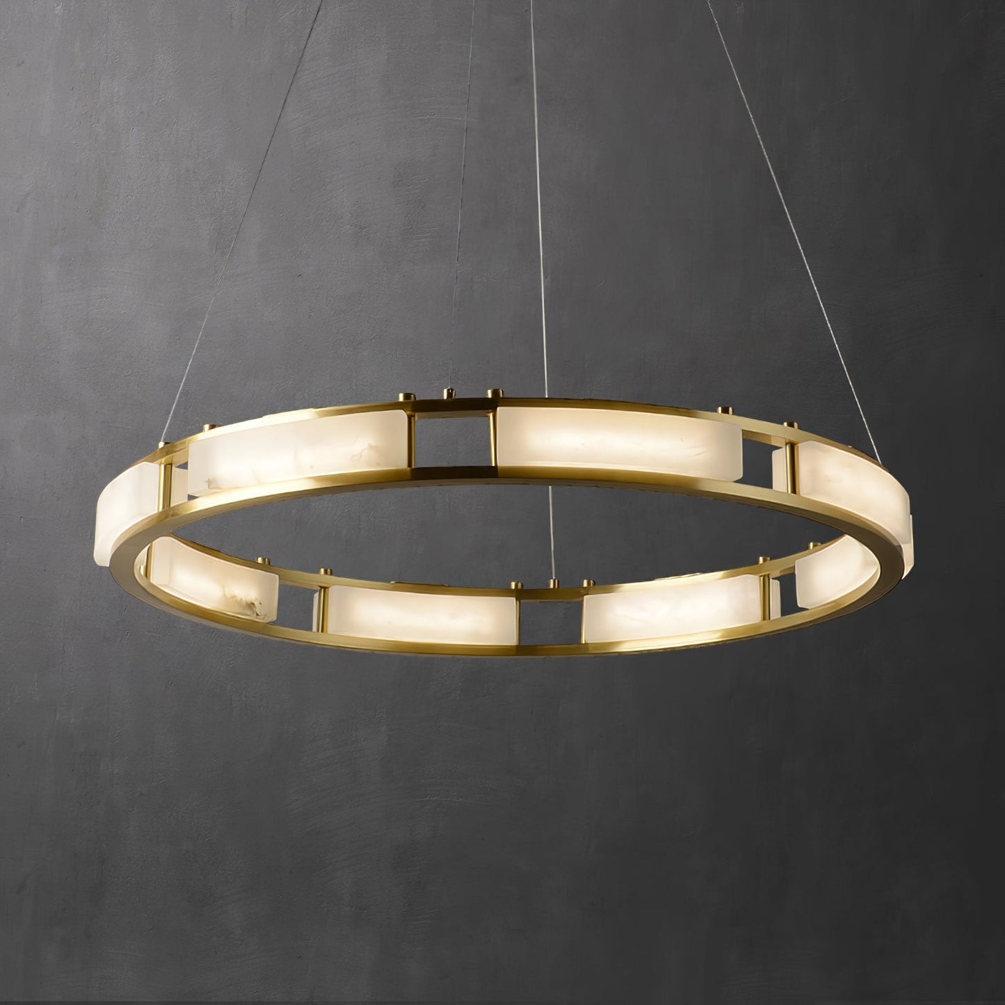 Round Qatar Alabaster Chandelier - Nuvé