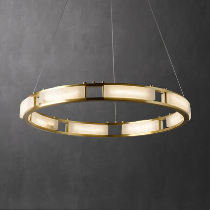 Round Qatar Alabaster Chandelier - Nuvé