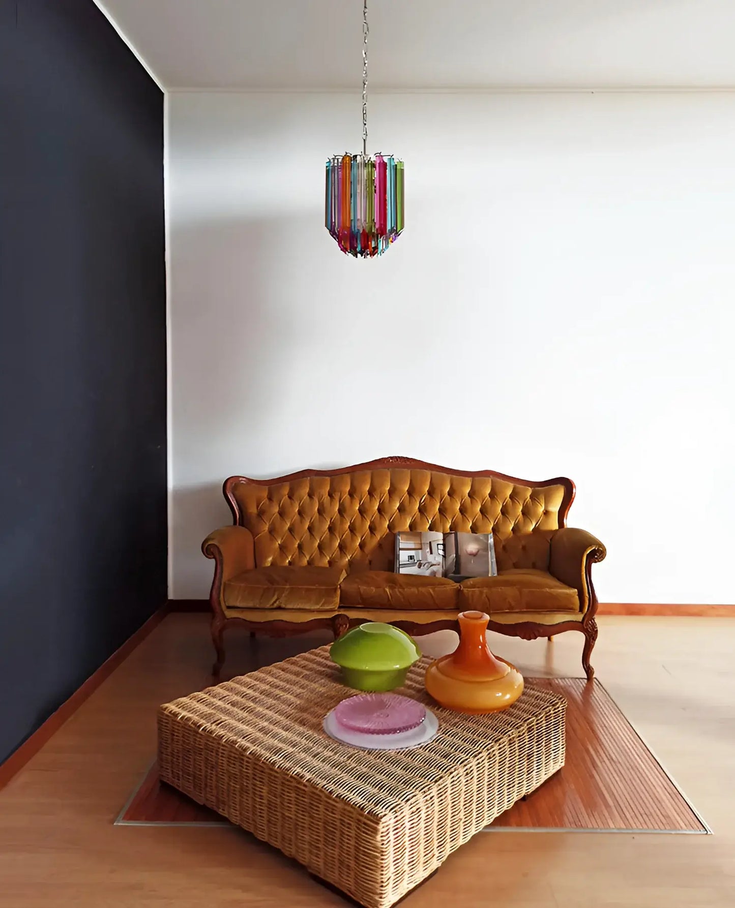 Quadriedri Murano Prisms Multicolored Chandelier - Nuvé