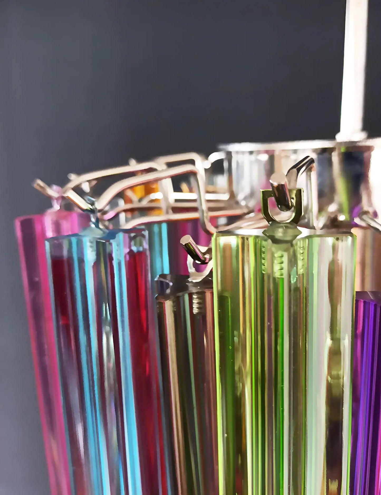 Quadriedri Murano Prisms Multicolored Chandelier - Nuvé