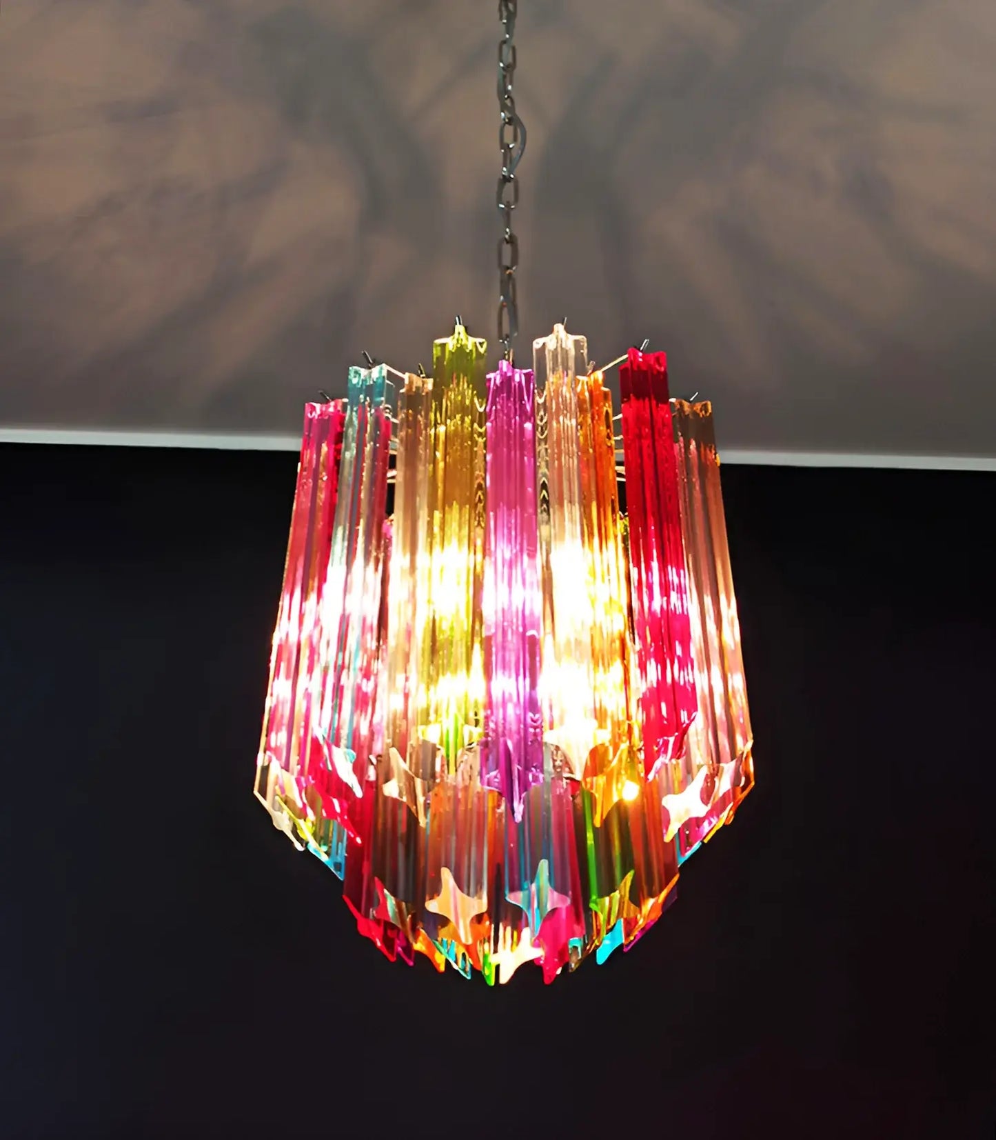 Quadriedri Murano Prisms Multicolored Chandelier - Nuvé