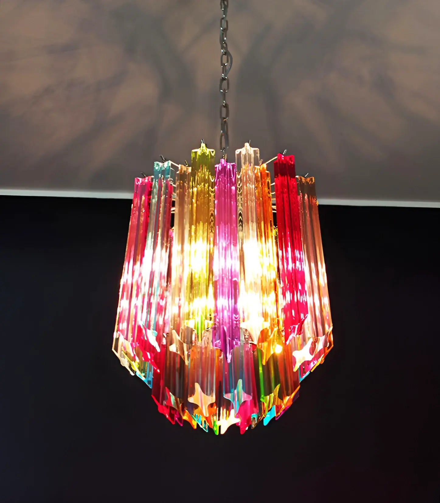 Quadriedri Murano Prisms Multicolored Chandelier - Nuvé