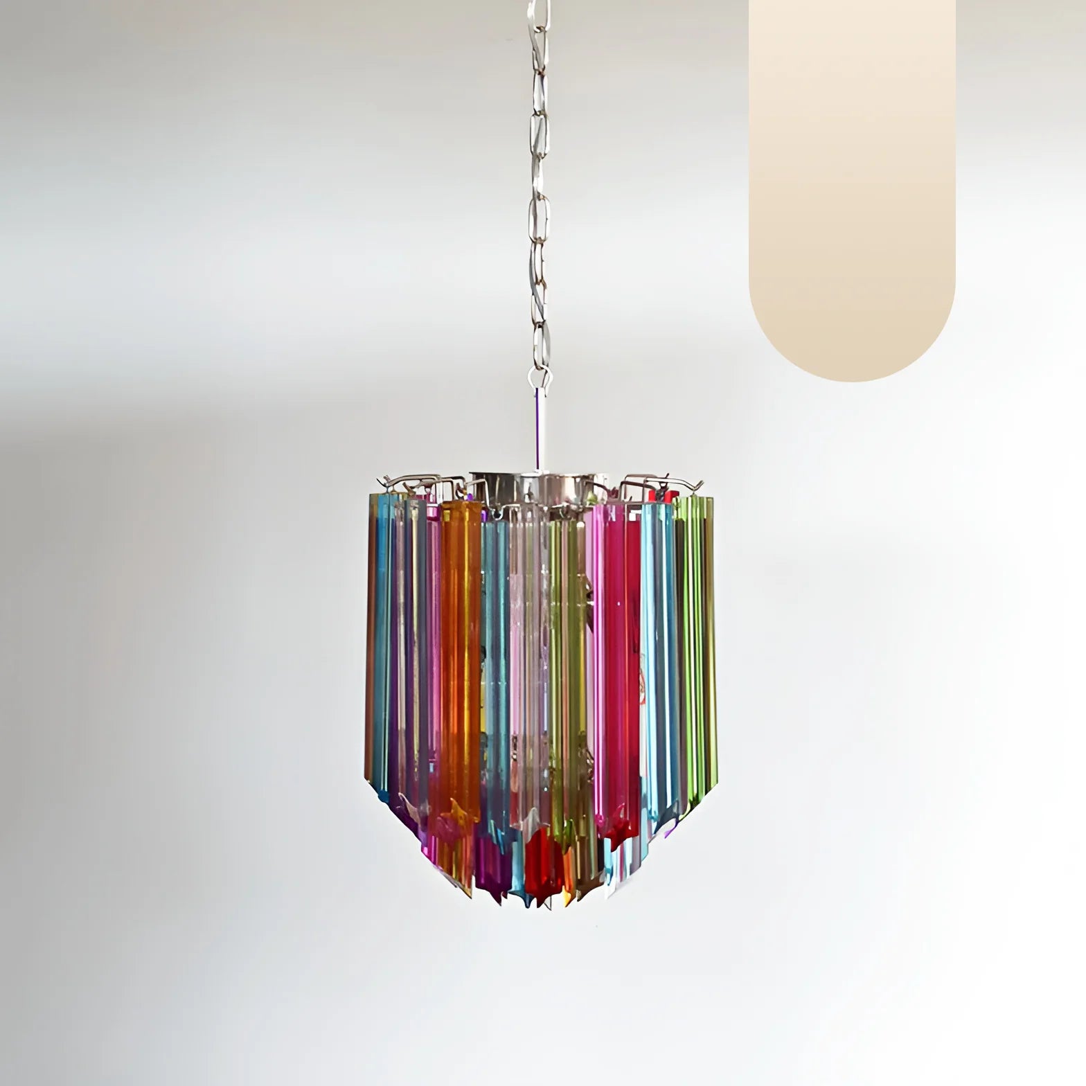 Quadriedri Murano Prisms Multicolored Chandelier - Nuvé