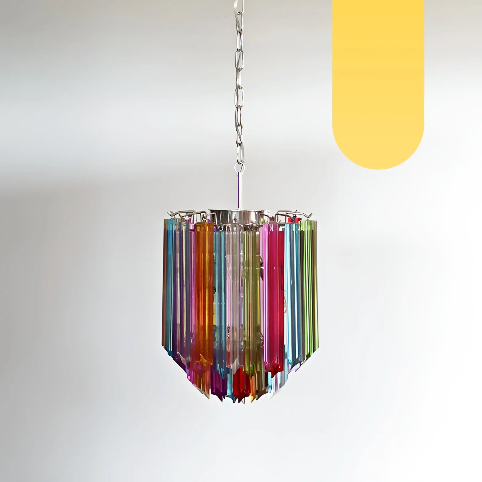 Quadriedri Murano Prisms Multicolored Chandelier - Nuvé
