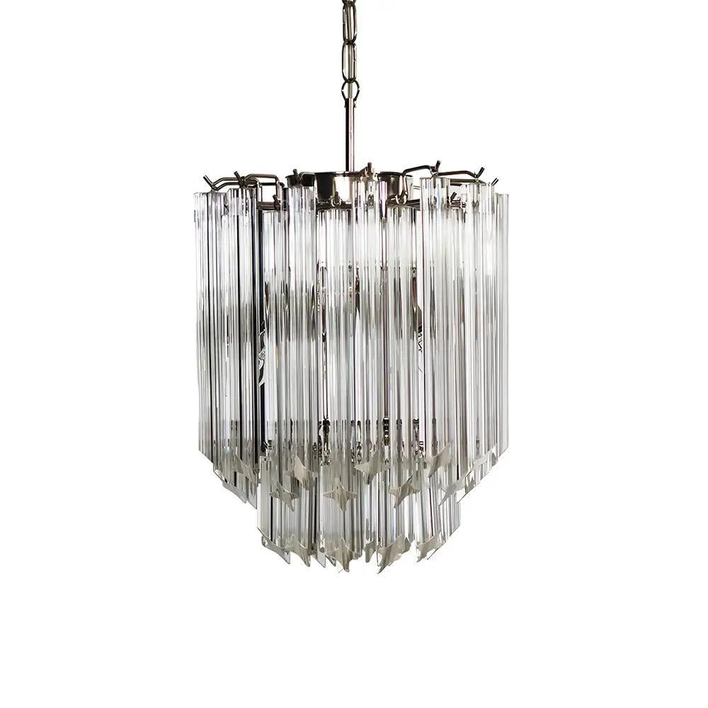 Quadriedri Murano Prisms Transparant Chandelier - Nuvé