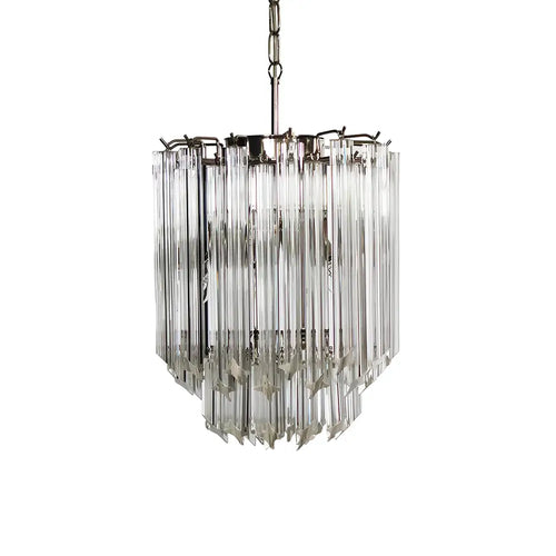 Quadriedri Murano Prisms Transparant Chandelier - Nuvé