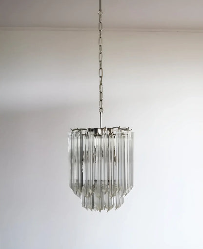Quadriedri Murano Prisms Transparant Chandelier - Nuvé