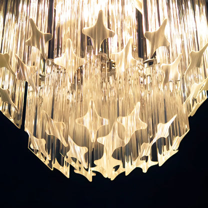 Quadriedri Murano Prisms Transparant Chandelier - Nuvé