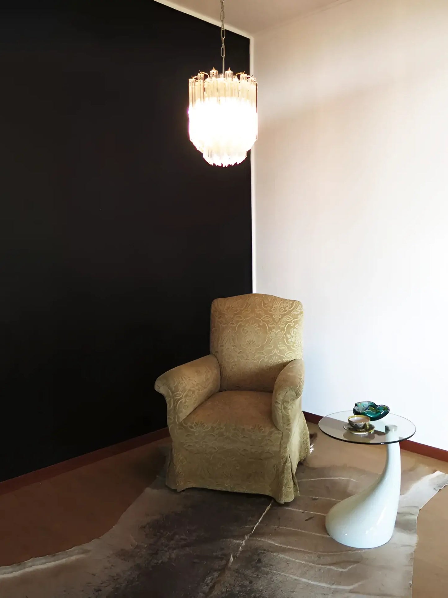 Quadriedri Murano Prisms Transparant Chandelier - Nuvé