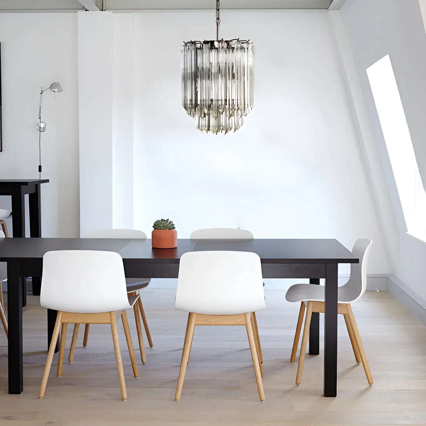 Quadriedri Murano Prisms Transparant Chandelier - Nuvé