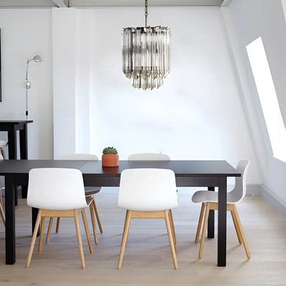 Quadriedri Murano Prisms Transparant Chandelier - Nuvé