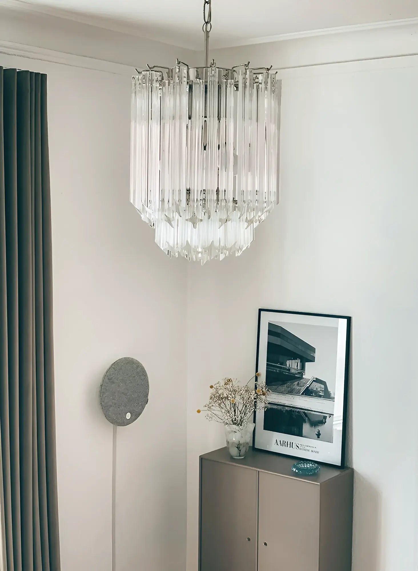 Quadriedri Murano Prisms Transparant Chandelier - Nuvé