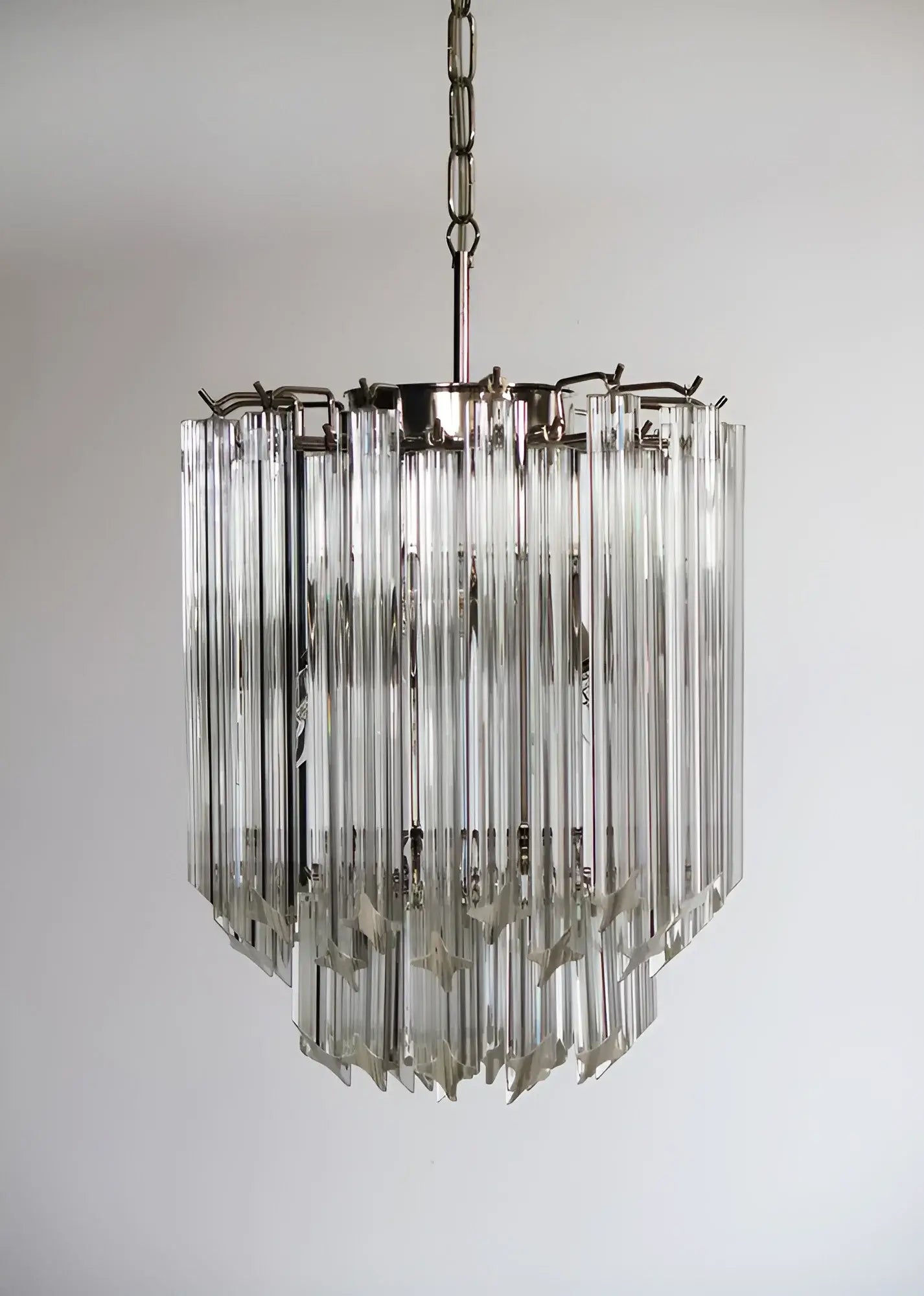 Quadriedri Murano Prisms Transparant Chandelier - Nuvé