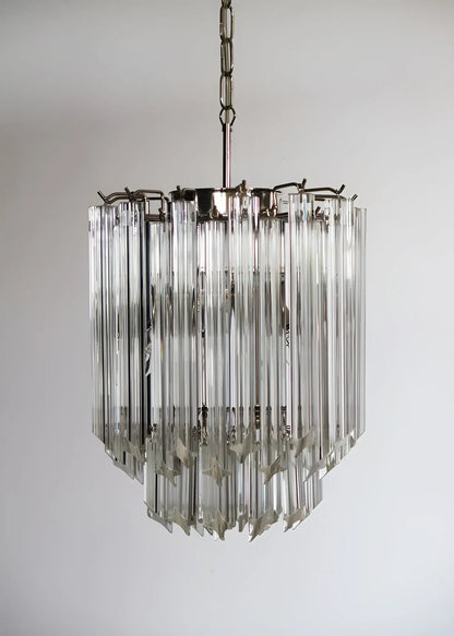 Quadriedri Murano Prisms Transparant Chandelier - Nuvé
