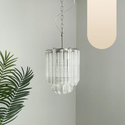 Quadriedri Murano Prisms Transparant Chandelier - Nuvé