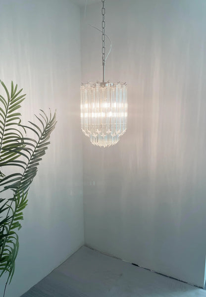 Quadriedri Murano Prisms Transparant Chandelier - Nuvé