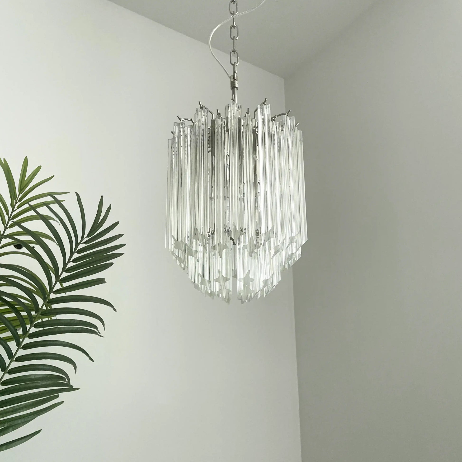 Quadriedri Murano Prisms Transparant Chandelier - Nuvé
