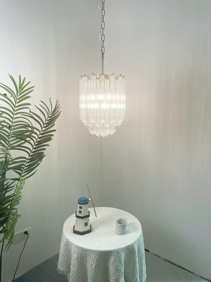 Quadriedri Murano Prisms Transparant Chandelier - Nuvé