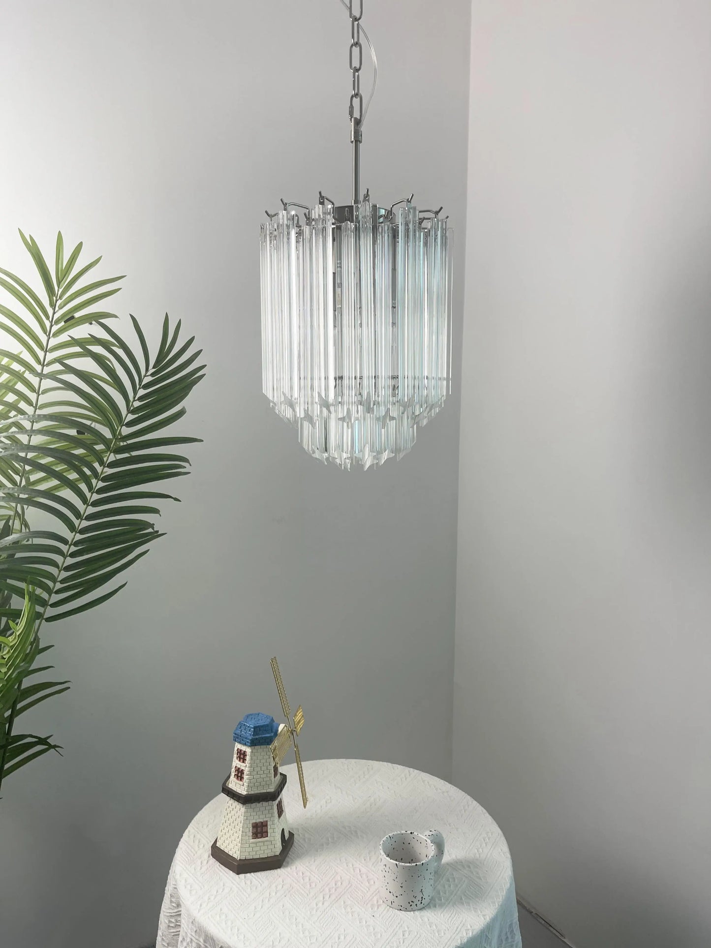 Quadriedri Murano Prisms Transparant Chandelier - Nuvé