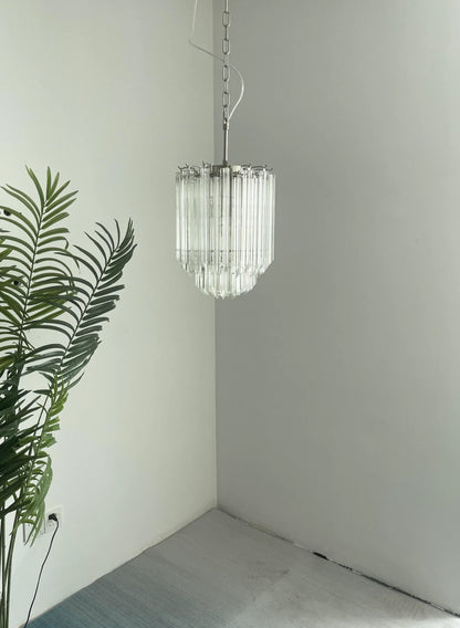 Quadriedri Murano Prisms Transparant Chandelier - Nuvé