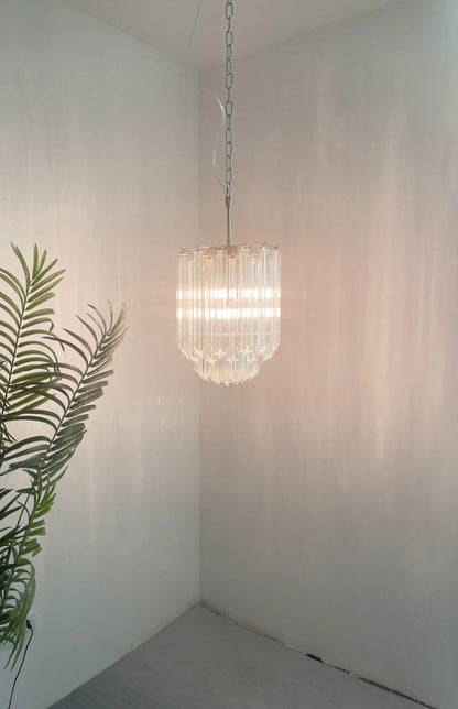 Quadriedri Murano Prisms Transparant Chandelier - Nuvé