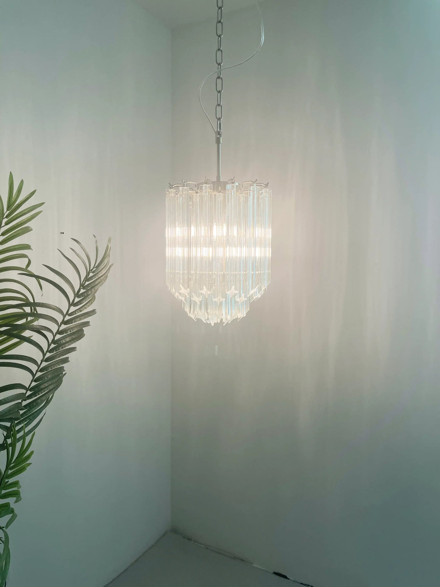 Quadriedri Murano Prisms Transparant Chandelier - Nuvé