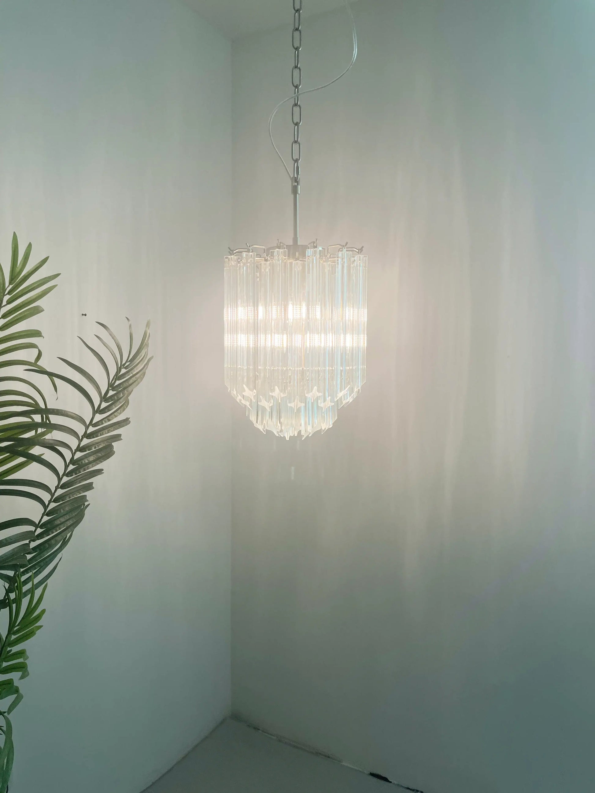 Quadriedri Murano Prisms Transparant Chandelier - Nuvé