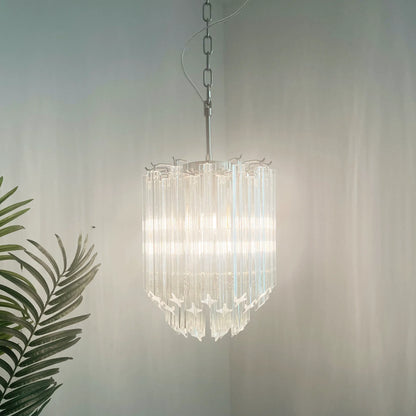 Quadriedri Murano Prisms Transparant Chandelier - Nuvé