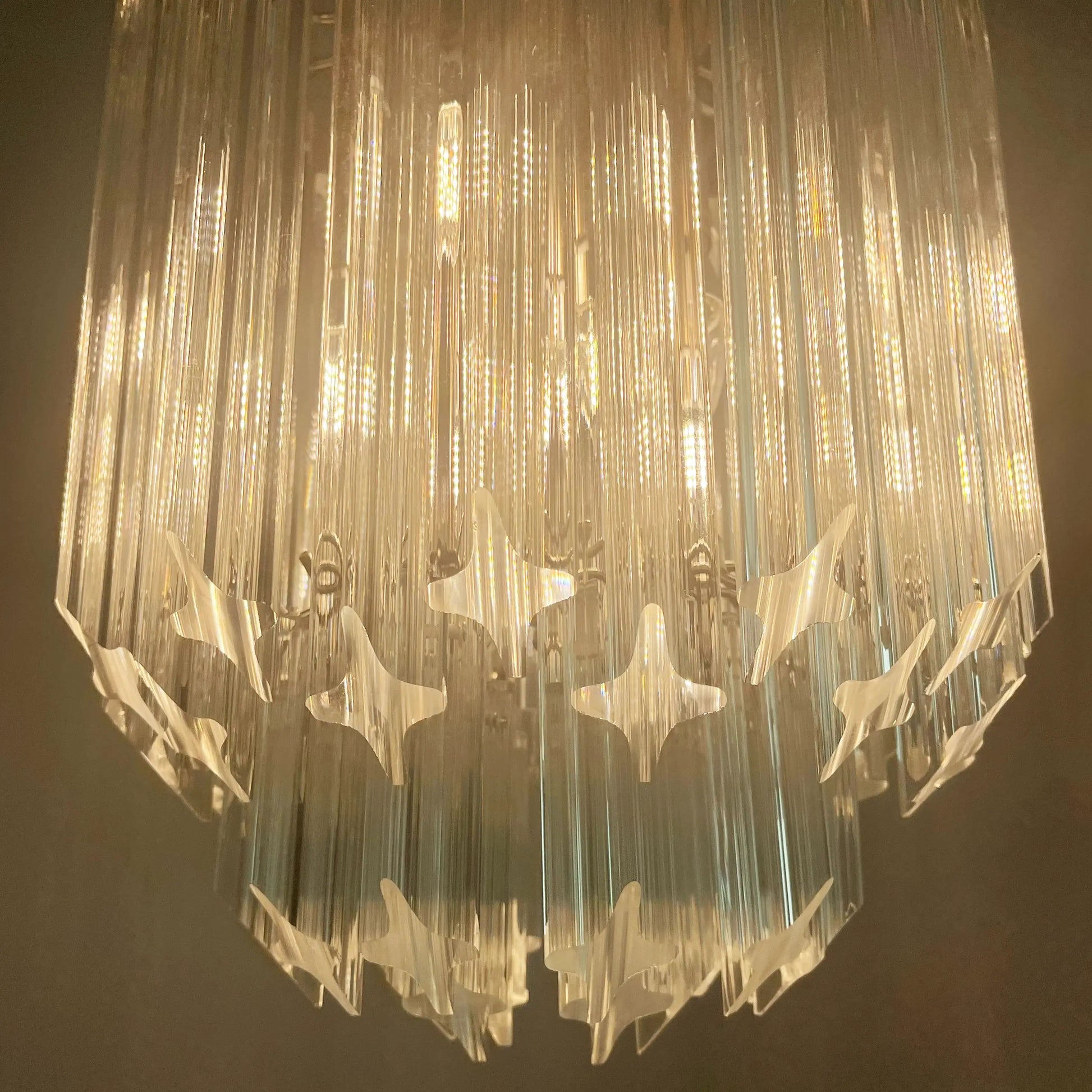 Quadriedri Murano Prisms Transparant Chandelier - Nuvé