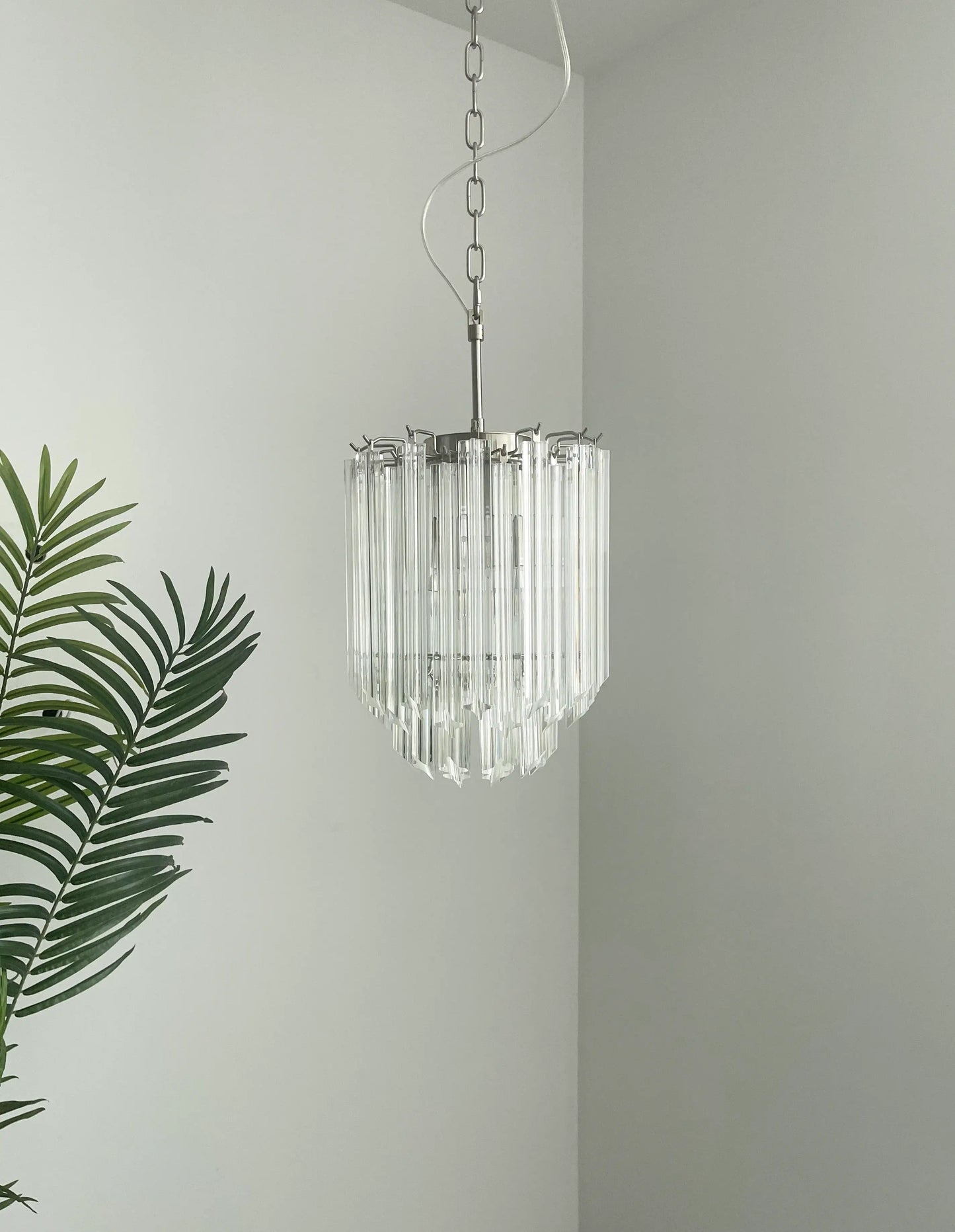 Quadriedri Murano Prisms Transparant Chandelier - Nuvé