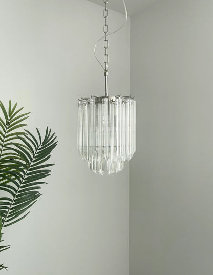 Quadriedri Murano Prisms Transparant Chandelier - Nuvé